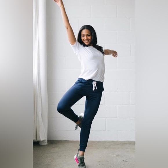 ZYIA Navy Cozy Joggers NWOT M - Picture 4 of 9